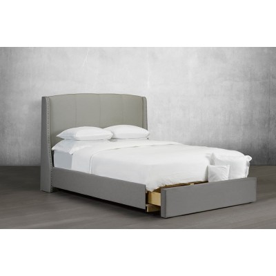Full Upholstered Bed R-197 with drawer